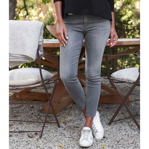 Frank & Eileen Sligo Mid Rise Raw Hem Crop Stretch Skinny Jean 2022 Wash Size 26 - Picture 1 of 8